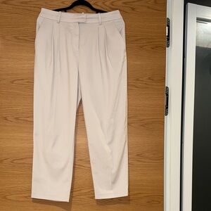 Chic Cream Pleated Trousers